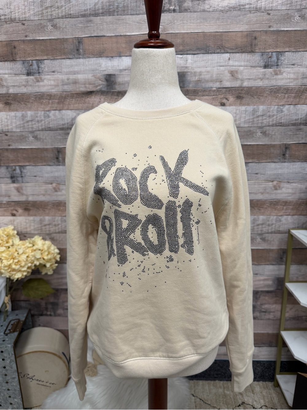 Zadig & Voltaire cream rock&roll sweatshirt small